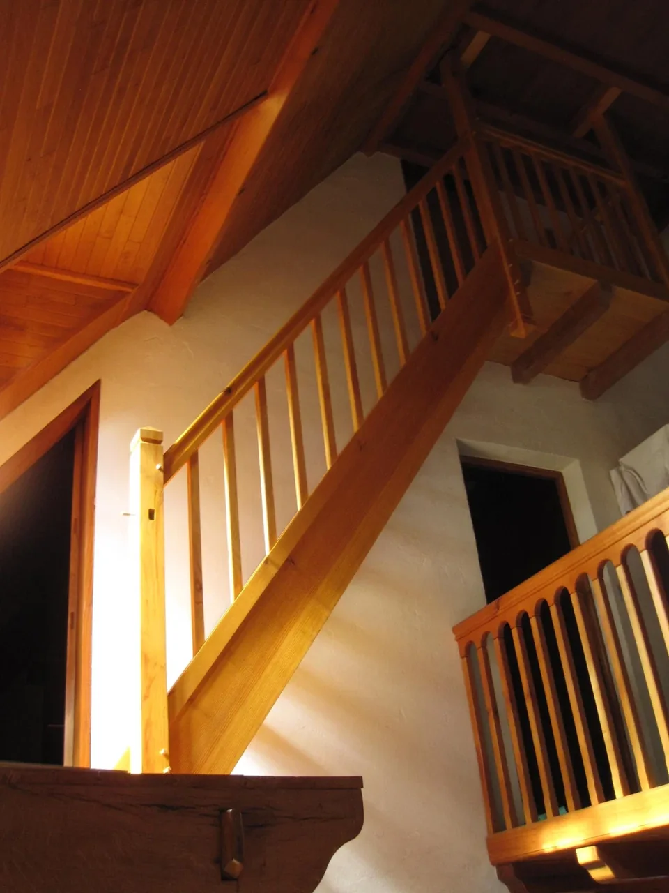 Escalier droit entre deux paliers