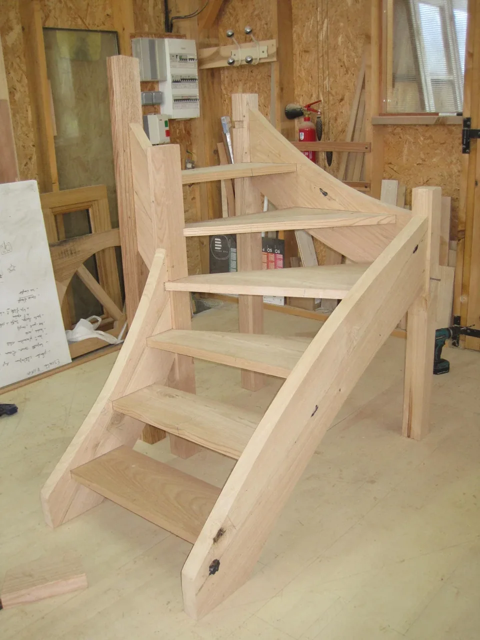 Escalier en montage en atelier